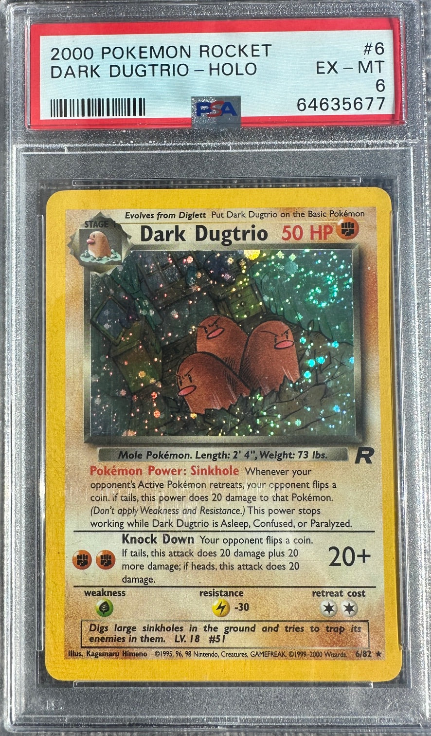 2000 POKEMON ROCKET #6 DARK DUGTRIO-HOLO
