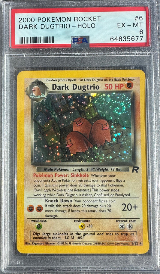2000 POKEMON ROCKET #6 DARK DUGTRIO-HOLO